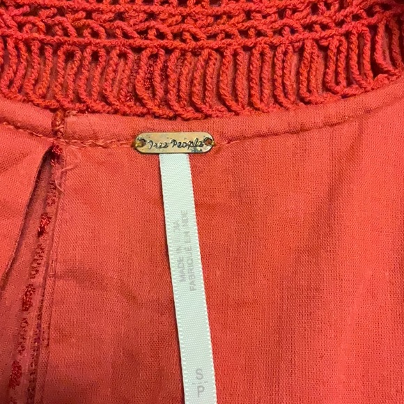 Free People Women’s Red Cotton Multi-Layered Dress Size Small - Picture 7 of 10